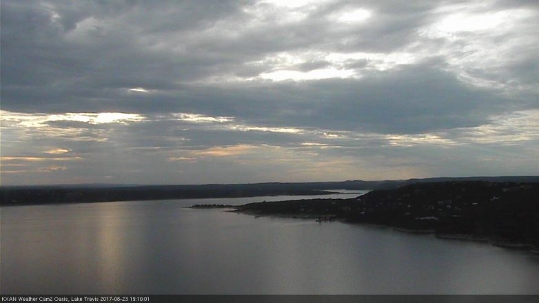 Lake Travis webcam, August 23, 2017 6:15 PM CT