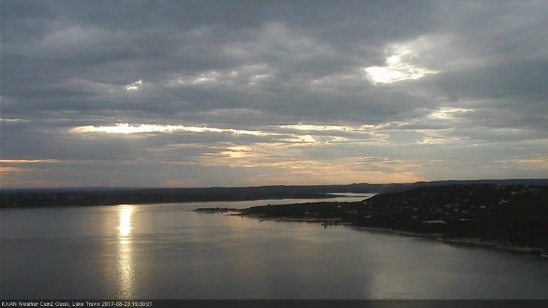 Lake Travis webcam, August 23, 2017 6:45 PM CT