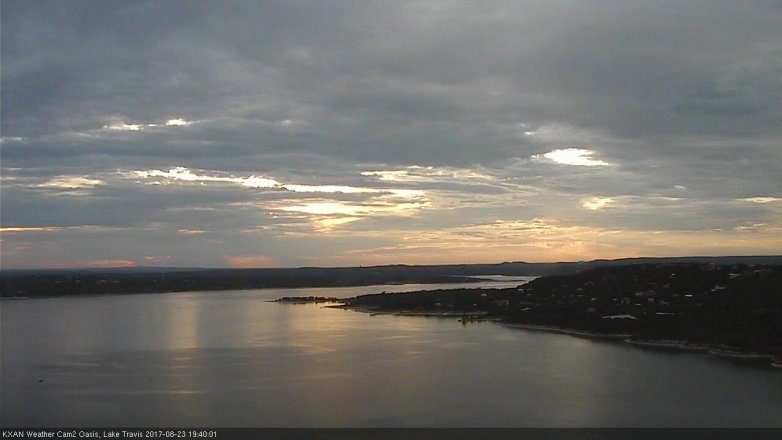 Lake Travis webcam, August 23, 2017 6:50 PM CT