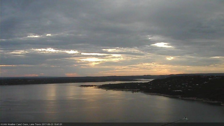 Lake Travis webcam, August 23, 2017 7:00 PM CT