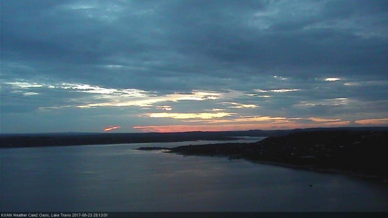 Lake Travis webcam, August 23, 2017 7:30 PM CT
