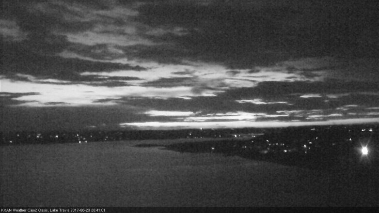 Lake Travis webcam, August 23, 2017 7:45 PM CT