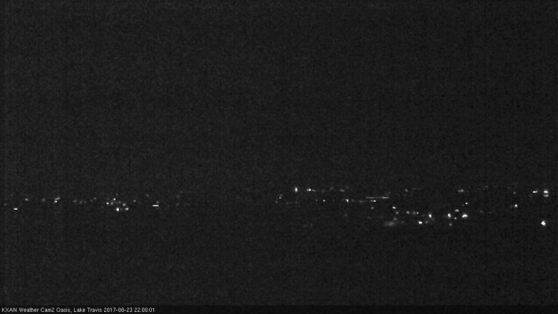 Lake Travis webcam, August 23, 2017 9:20 PM CT