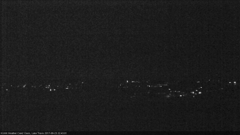 Lake Travis webcam, August 23, 2017 10:00 PM CT
