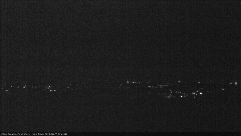 Lake Travis webcam, August 23, 2017 10:10 PM CT