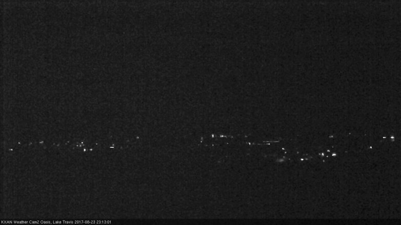 Lake Travis webcam, August 23, 2017 10:35 PM CT