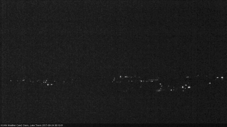 Lake Travis webcam, August 23, 2017 11:20 PM CT