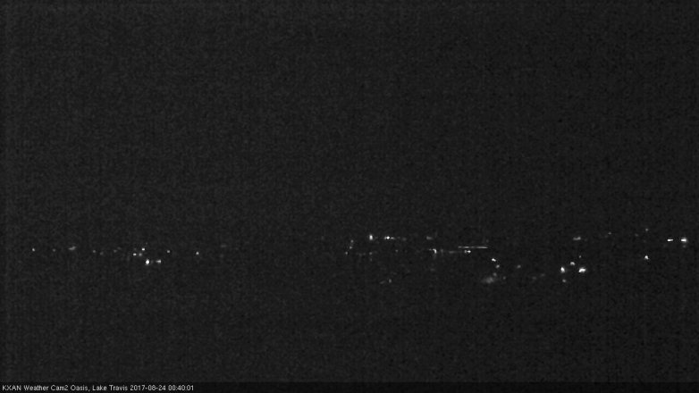 Lake Travis webcam, August 23, 2017 11:50 PM CT