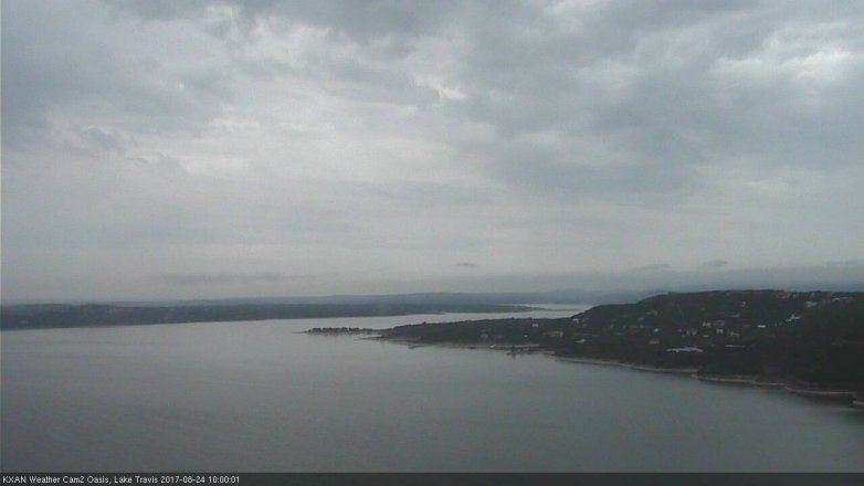 Lake Travis webcam, August 24, 2017 9:30 AM CT