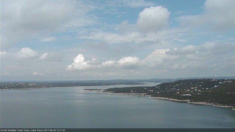 Lake Travis webcam, August 24, 2017 11:20 AM CT