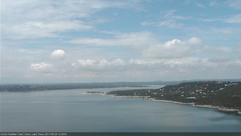 Lake Travis webcam, August 24, 2017 11:35 AM CT