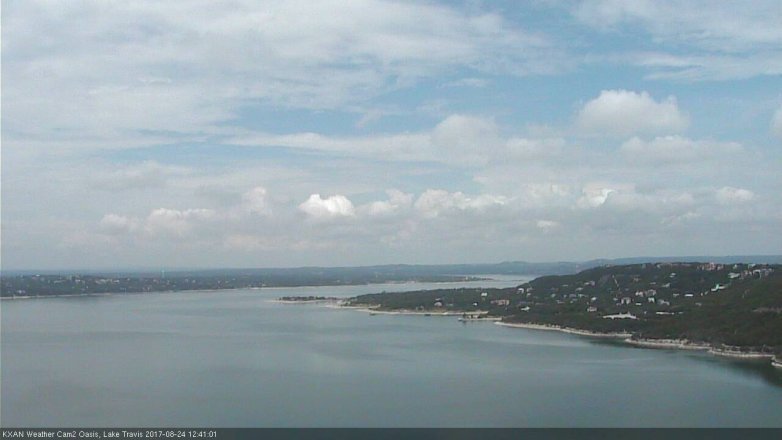 Lake Travis webcam, August 24, 2017 11:45 AM CT