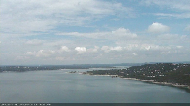 Lake Travis webcam, August 24, 2017 12:10 PM CT
