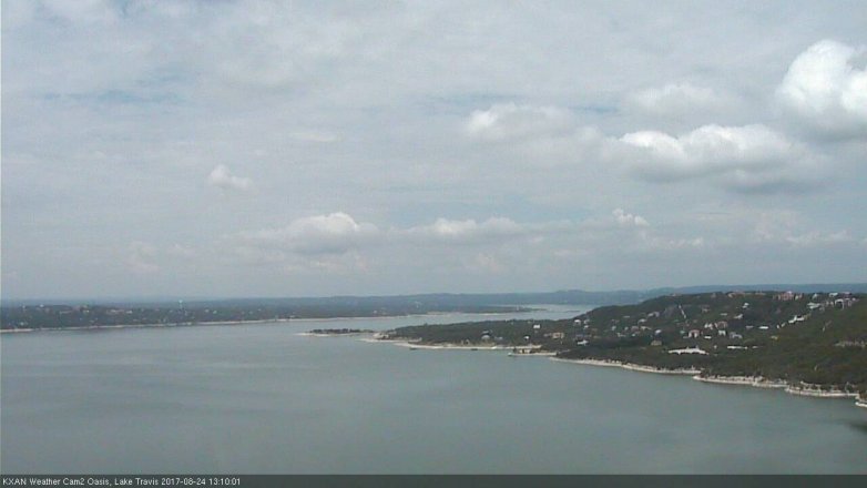 Lake Travis webcam, August 24, 2017 12:25 PM CT
