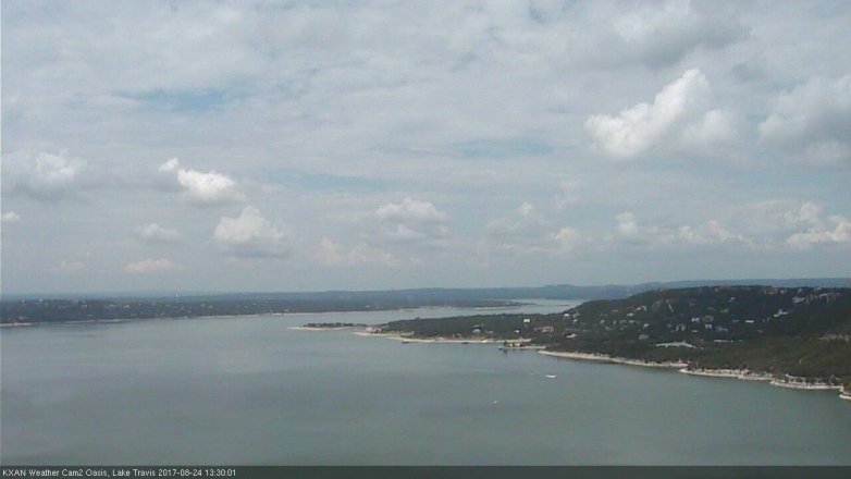 Lake Travis webcam, August 24, 2017 12:50 PM CT