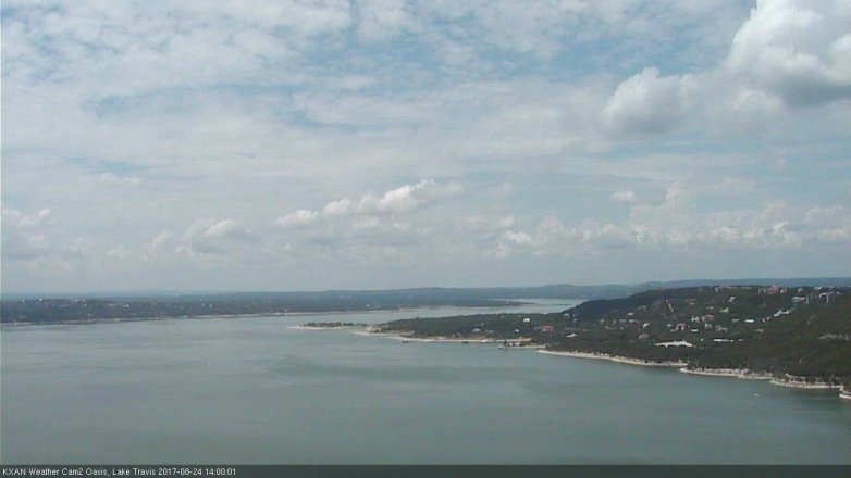 Lake Travis webcam, August 24, 2017 1:15 PM CT