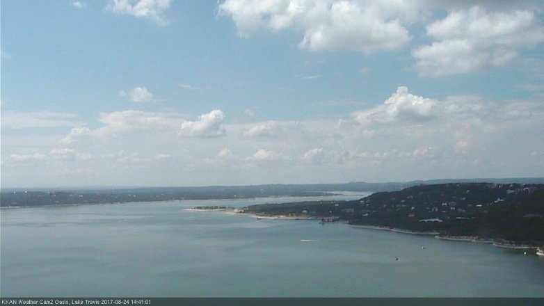 Lake Travis webcam, August 24, 2017 1:45 PM CT