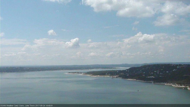 Lake Travis webcam, August 24, 2017 1:55 PM CT