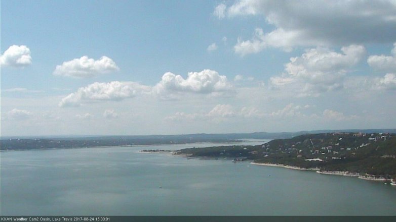Lake Travis webcam, August 24, 2017 2:15 PM CT