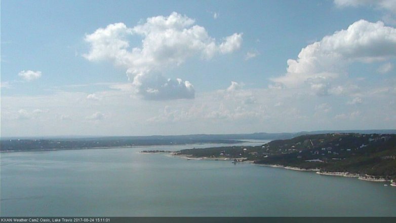 Lake Travis webcam, August 24, 2017 2:25 PM CT