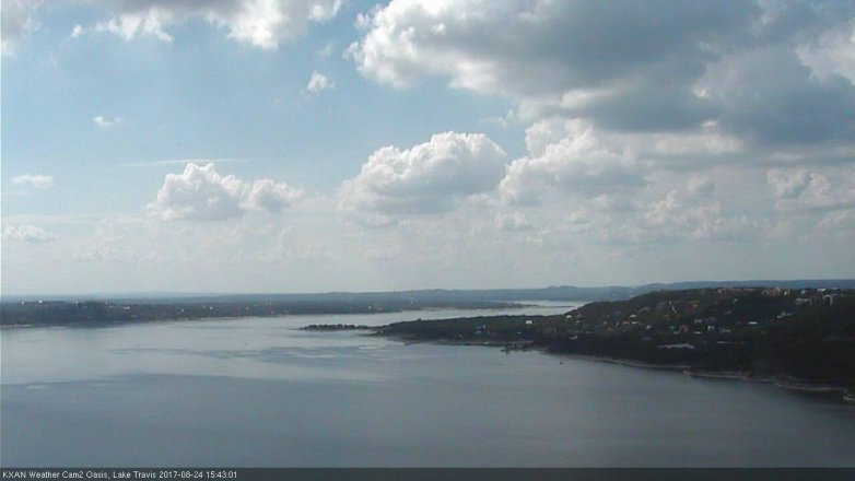 Lake Travis webcam, August 24, 2017 3:15 PM CT