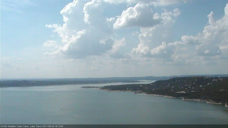 Lake Travis webcam, August 24, 2017 3:30 PM CT