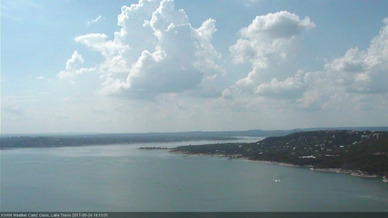 Lake Travis webcam, August 24, 2017 3:40 PM CT