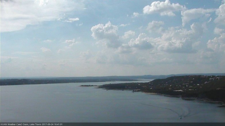 Lake Travis webcam, August 24, 2017 3:45 PM CT
