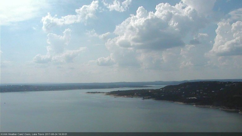 Lake Travis webcam, August 24, 2017 4:00 PM CT