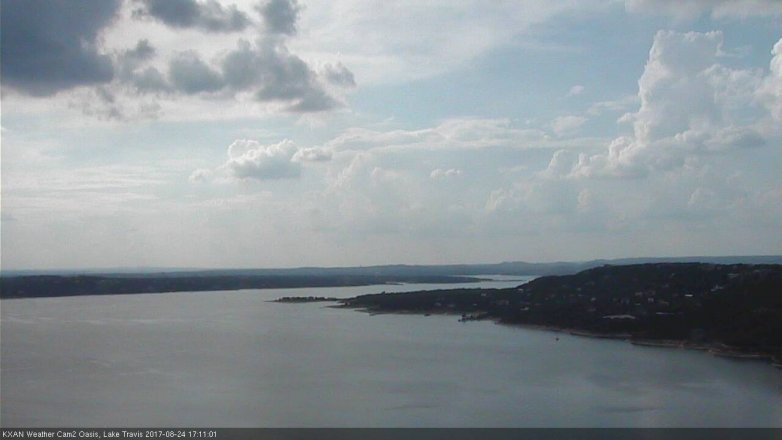 Lake Travis webcam, August 24, 2017 4:15 PM CT
