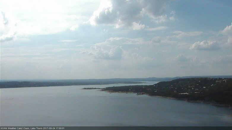 Lake Travis webcam, August 24, 2017 4:25 PM CT