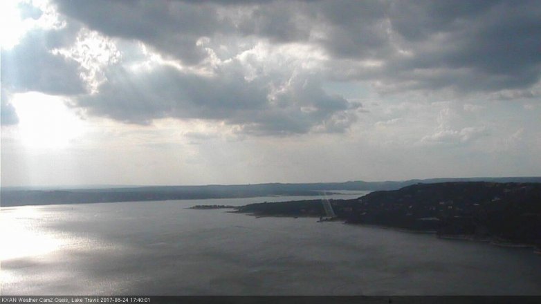 Lake Travis webcam, August 24, 2017 4:50 PM CT