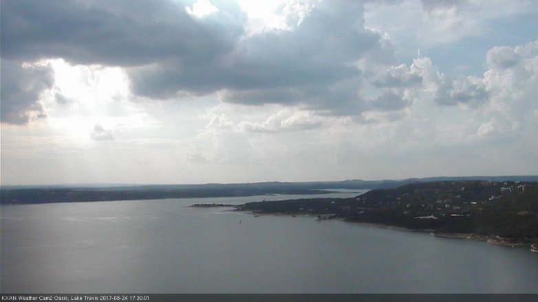 Lake Travis webcam, August 24, 2017 4:55 PM CT