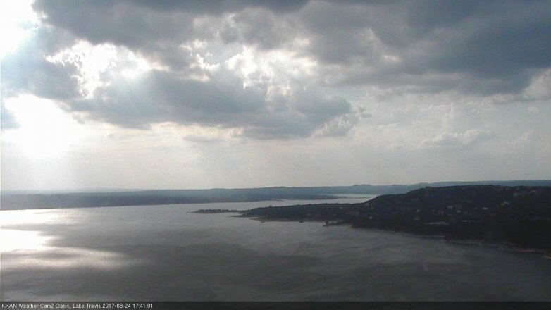 Lake Travis webcam, August 24, 2017 5:05 PM CT