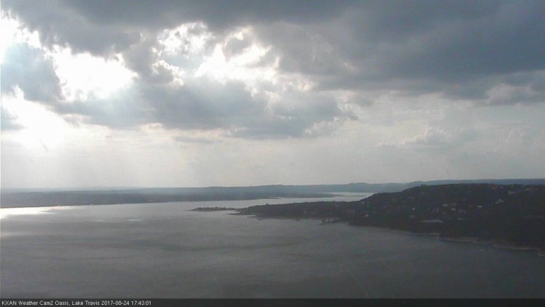 Lake Travis webcam, August 24, 2017 5:10 PM CT