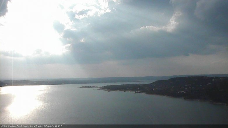 Lake Travis webcam, August 24, 2017 5:25 PM CT