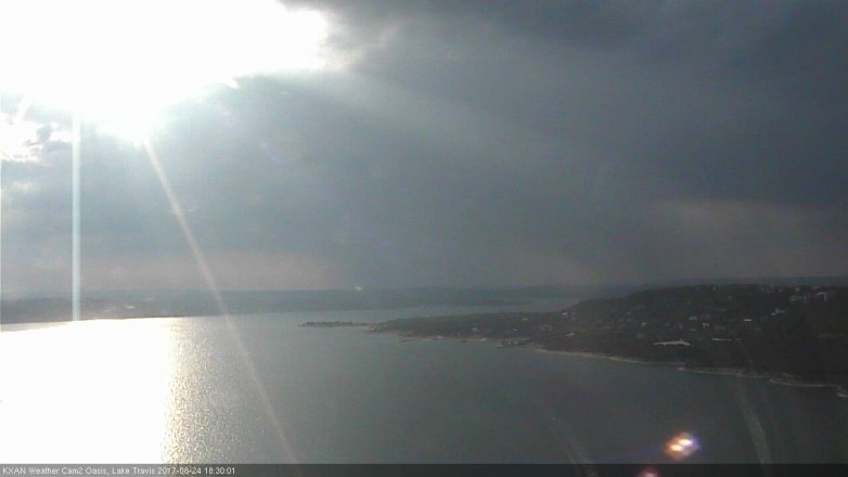 Lake Travis webcam, August 24, 2017 5:55 PM CT
