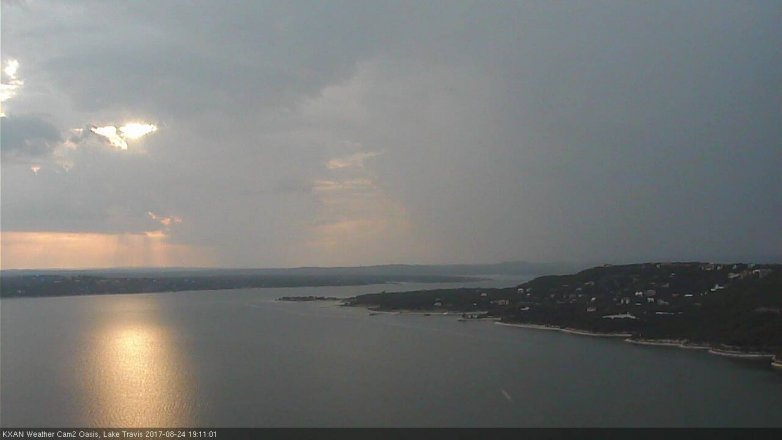 Lake Travis webcam, August 24, 2017 6:15 PM CT