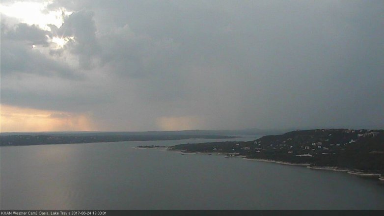 Lake Travis webcam, August 24, 2017 6:20 PM CT