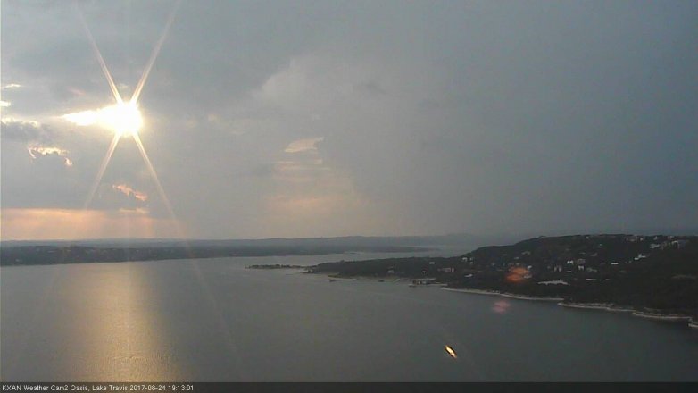Lake Travis webcam, August 24, 2017 6:25 PM CT
