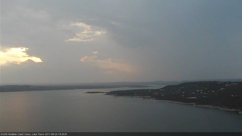 Lake Travis webcam, August 24, 2017 6:35 PM CT