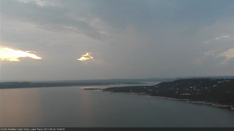 Lake Travis webcam, August 24, 2017 6:45 PM CT