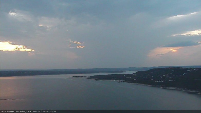 Lake Travis webcam, August 24, 2017 7:20 PM CT