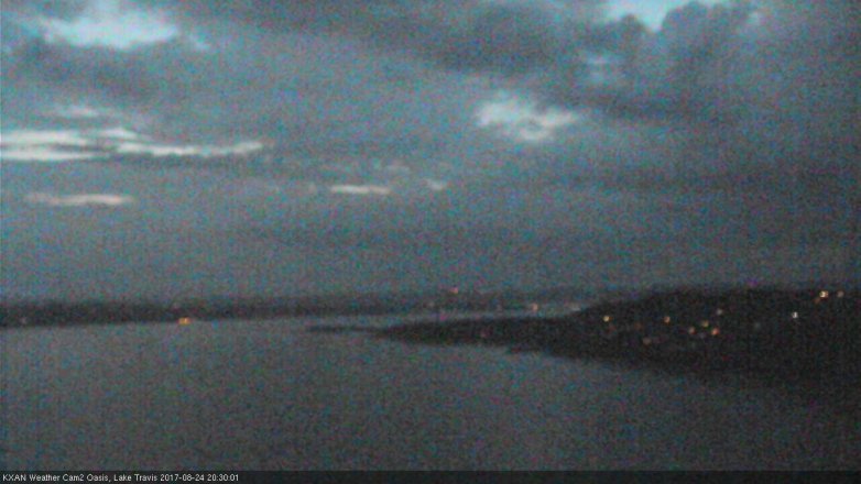 Lake Travis webcam, August 24, 2017 7:35 PM CT