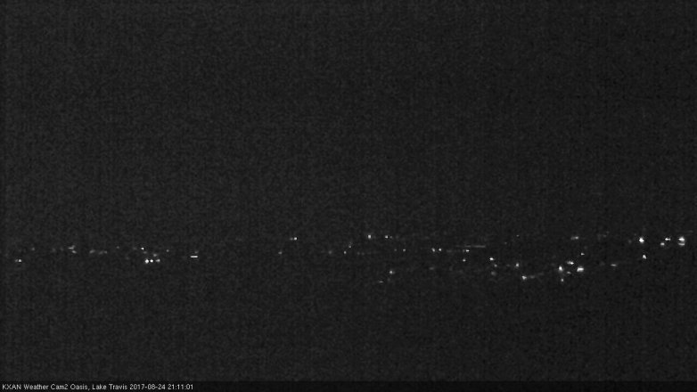 Lake Travis webcam, August 24, 2017 8:30 PM CT