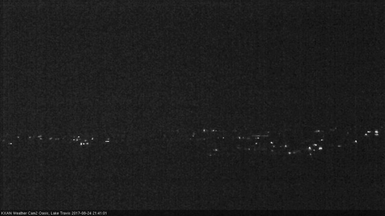 Lake Travis webcam, August 24, 2017 9:00 PM CT