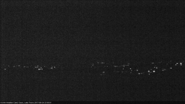 Lake Travis webcam, August 24, 2017 9:20 PM CT