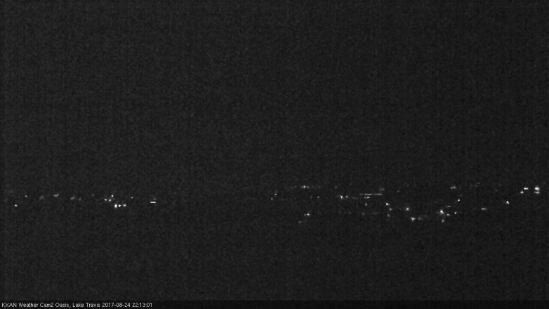 Lake Travis webcam, August 24, 2017 9:25 PM CT
