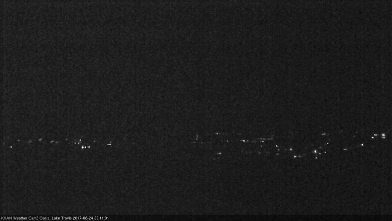 Lake Travis webcam, August 24, 2017 9:40 PM CT