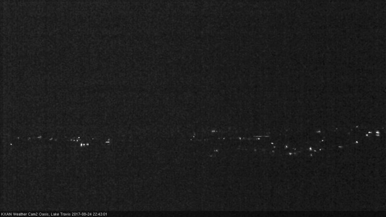 Lake Travis webcam, August 24, 2017 10:00 PM CT
